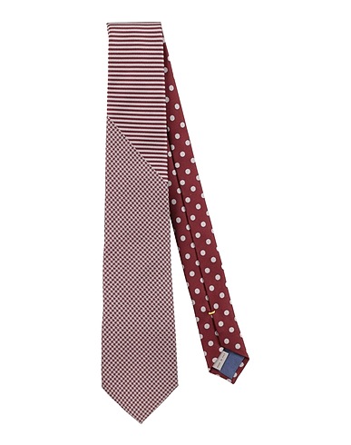 CANALI Ties and bow ties Burgundy 100% Silk