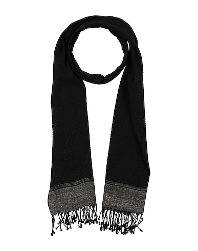 YOHJI YAMAMOTO POUR HOMME Schals und Foulards Schwarz 85% Baumwolle, 15% Seide