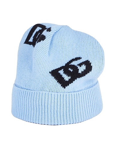 DOLCE&GABBANA Hat Light blue 100% Virgin Wool