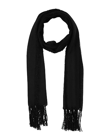 YOHJI YAMAMOTO POUR HOMME Scarves and foulards Black 66% Modal, 21% Linen, 13% Nylon