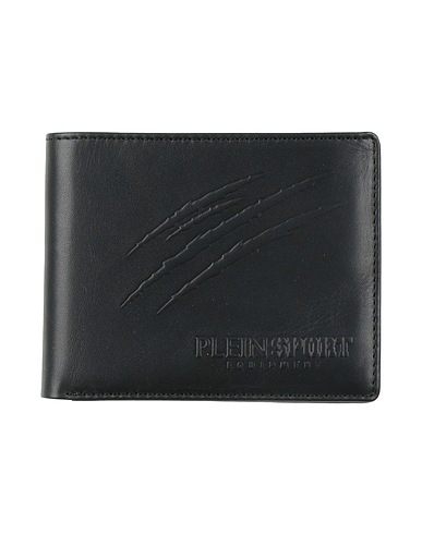 PLEIN SPORT Wallet Black Cow leather