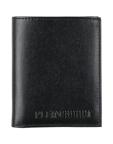 PLEIN SPORT Wallet Black Cow leather
