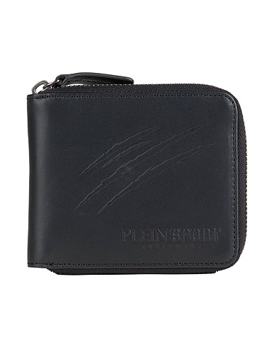 PLEIN SPORT Wallet Black Cow leather