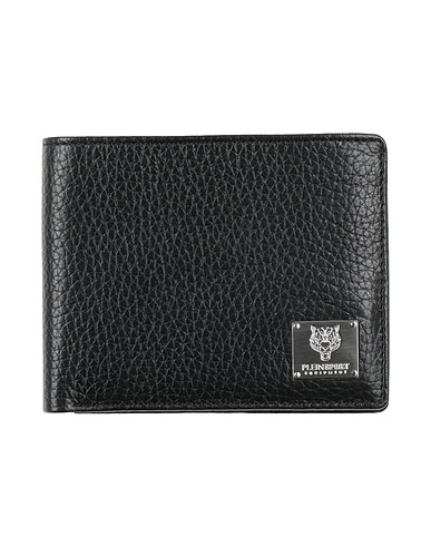 PLEIN SPORT Wallet Black Cow leather