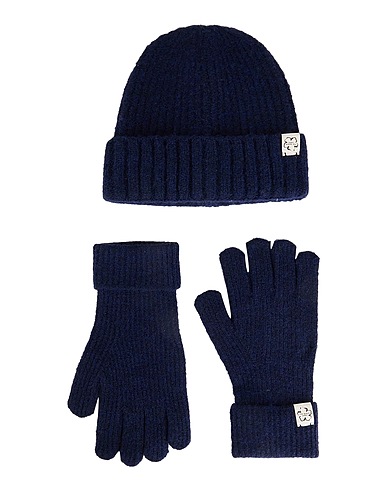 TED BAKER Accessories sets Midnight blue 29% Acrylic, 28% Polyamide, 20% Wool, 19% Polyester, 4% Elastane