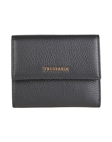 TRUSSARDI Wallet Black Calfskin