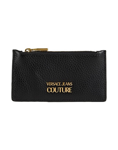 VERSACE JEANS COUTURE Pouch Black 100% Cow leather