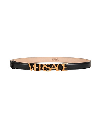 VERSACE Belts Black Leather