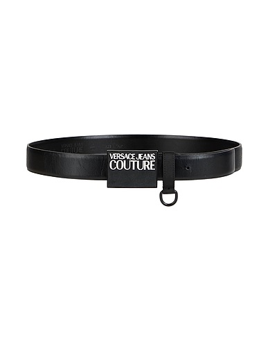 VERSACE JEANS COUTURE Leather belt Black Leather