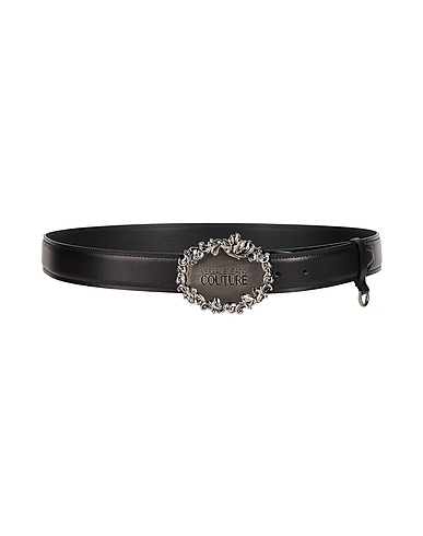 VERSACE JEANS COUTURE Leather belt Black Calfskin
