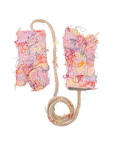 MAISON MARGIELA Gloves Pink 45% Wool, 30% Cotton, 15% Polyamide, 5% Linen, 5% Silk