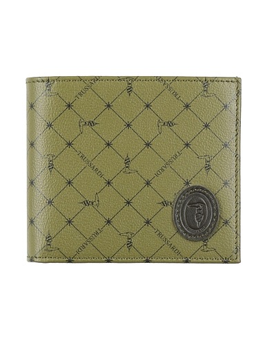 TRUSSARDI Wallet Military green 100% Calfskin
