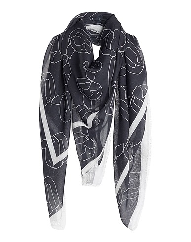 KARL LAGERFELD Scarves and foulards Black 85% Modal, 15% Silk