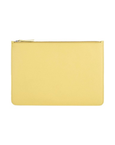 MAISON MARGIELA Pouch Pastel yellow Leather