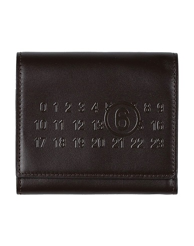 MM6 MAISON MARGIELA Wallet Dark brown 76% Polyurethane, 17% Polyester, 7% Viscose, Brass