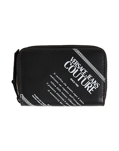 VERSACE JEANS COUTURE Wallet Black Calf hair