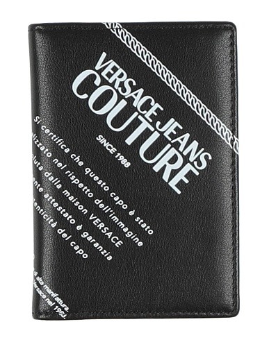 VERSACE JEANS COUTURE Small Leather Goods Black Calf hair