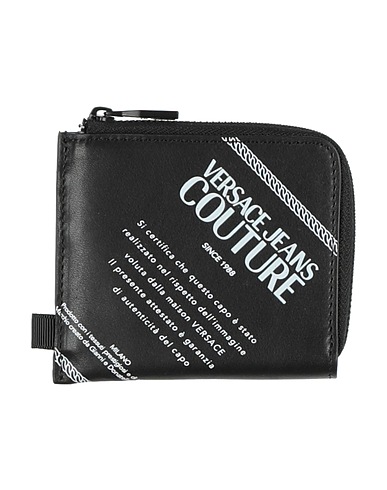 VERSACE JEANS COUTURE Small Leather Goods Black Calfskin