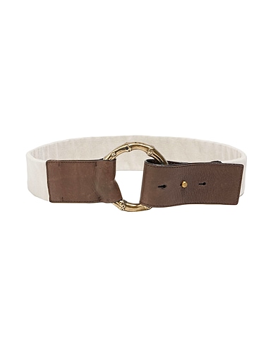 ELEVENTY Belts Light grey Leather, Textile fibers