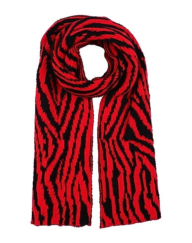 4GIVENESS Scarves and foulards Red 50% Acrylic, 50% Wool