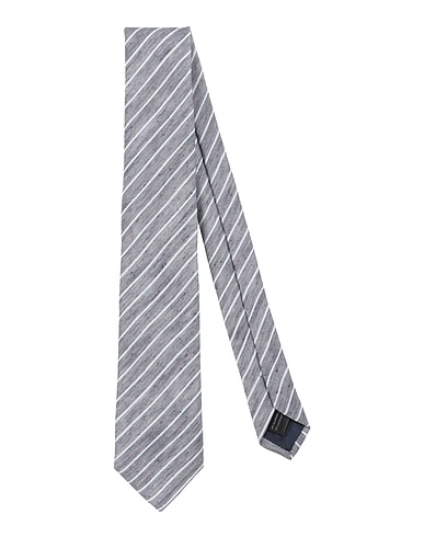 EMPORIO ARMANI Ties and bow ties Navy blue 57% Linen, 43% Silk