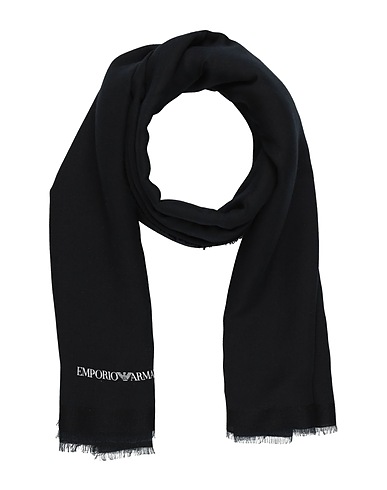 EMPORIO ARMANI Scarves and foulards Black 70% Viscose, 30% Modal