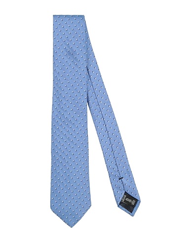 EMPORIO ARMANI Ties and bow ties Sky blue 100% Silk