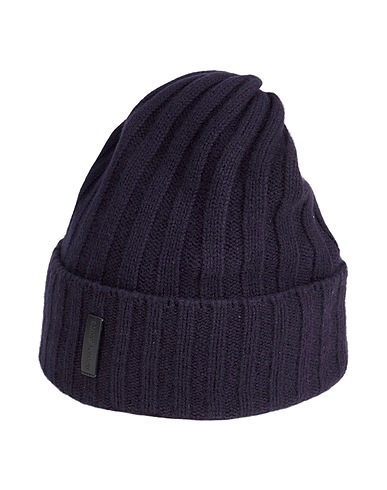 EMPORIO ARMANI Hat Navy blue 100% Virgin Wool
