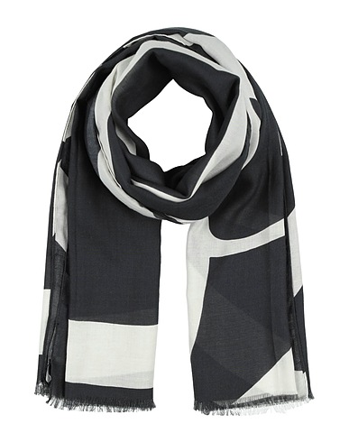 EMPORIO ARMANI Scarves and foulards Charcoal 73% Cotton, 23% Modal, 4% Silk