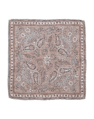 BRUNELLO CUCINELLI Scarves and foulards Light brown 60% Linen, 40% Silk