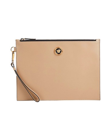 VERSACE Kosmetiktasche Khaki Kalbshaar