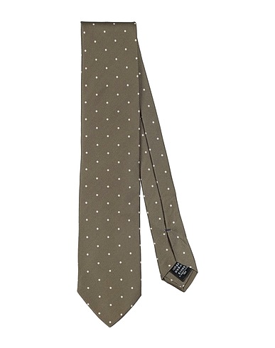 DUNHILL Ties and bow ties Military green 100% Silk