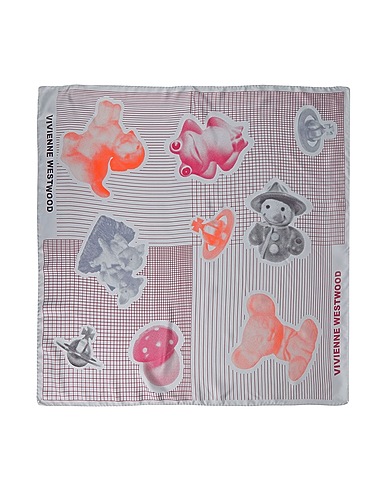 VIVIENNE WESTWOOD Scarves and foulards Light grey 100% Silk