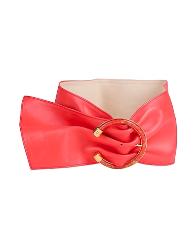 ELISABETTA FRANCHI High-waist belt Coral Cow leather