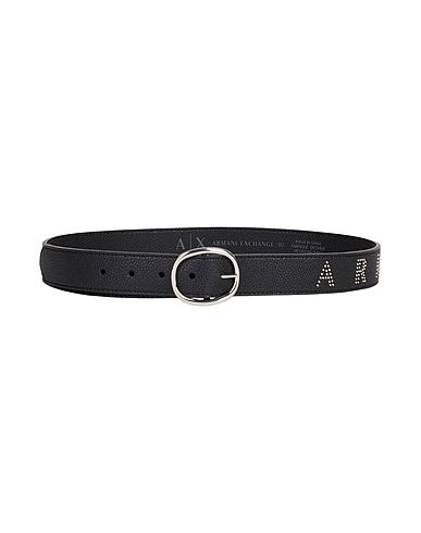 ARMANI EXCHANGE Fabric belt Black Textile fibres