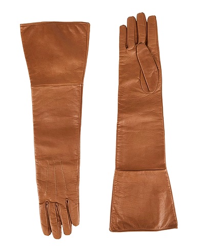 ELISABETTA FRANCHI Gloves Camel 100% Ovine leather
