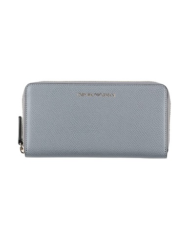 EMPORIO ARMANI Wallet Grey 100% Polyester, Polyurethane coated