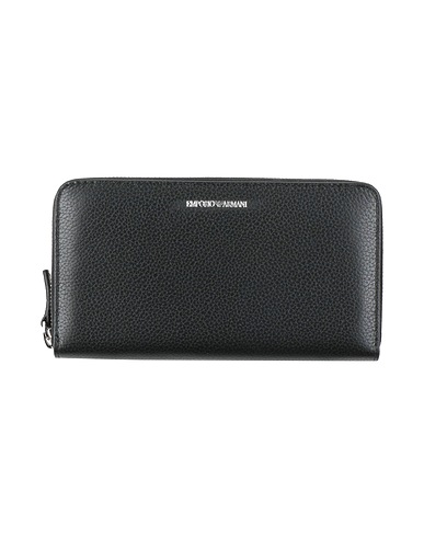 EMPORIO ARMANI Wallet Black 100% Cow leather