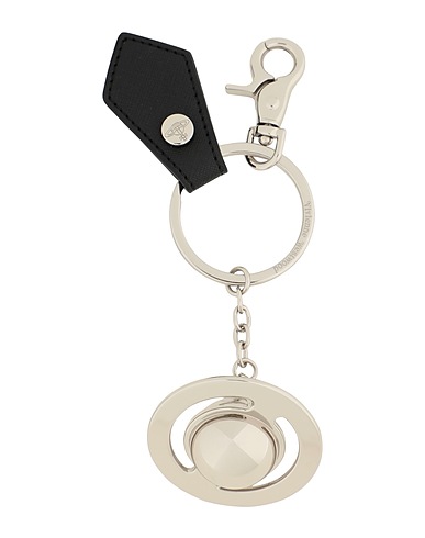 VIVIENNE WESTWOOD Key ring Black 100% Iron, Leather