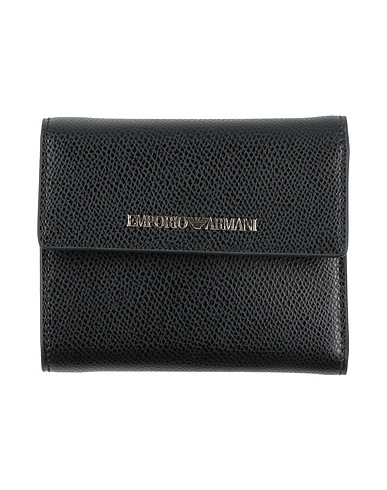 EMPORIO ARMANI Wallet Black 100% Polyester, Polyurethane coated