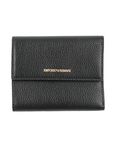 EMPORIO ARMANI Wallet Black 100% Cow leather