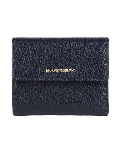 EMPORIO ARMANI Wallet Midnight blue 100% Cow leather