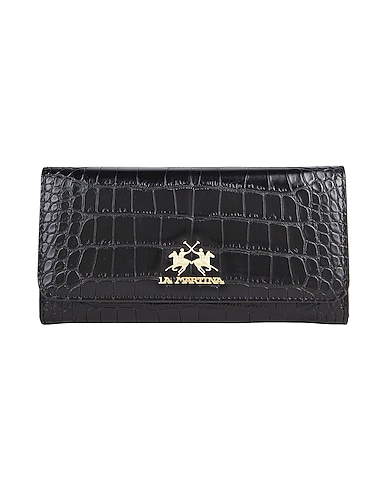 LA MARTINA Wallet Black 100% Polyurethane