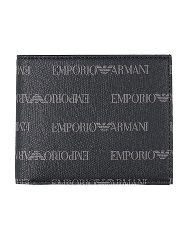 EMPORIO ARMANI Wallet Black 100% Polyester, PVC - Polyvinyl chloride, Polyurethane
