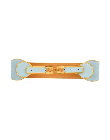 ELISABETTA FRANCHI High-waist belt Sky blue Leather