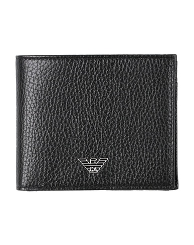 EMPORIO ARMANI Wallet Black 100% Cow leather