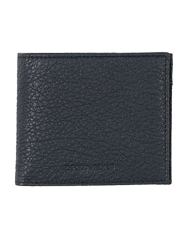 EMPORIO ARMANI Wallet Navy 100% Goat skin