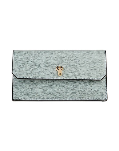 VALEXTRA Wallet Grey 100% Calfskin