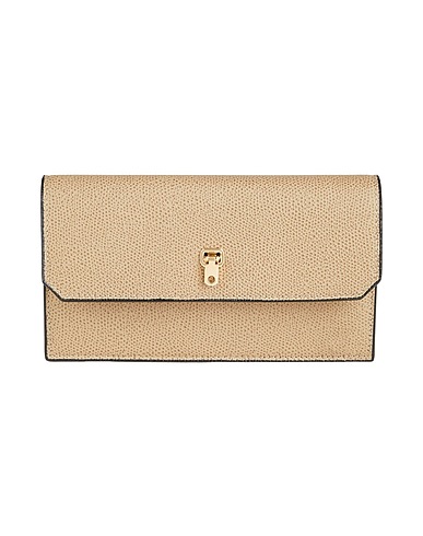 VALEXTRA Wallet Khaki 100% Calfskin
