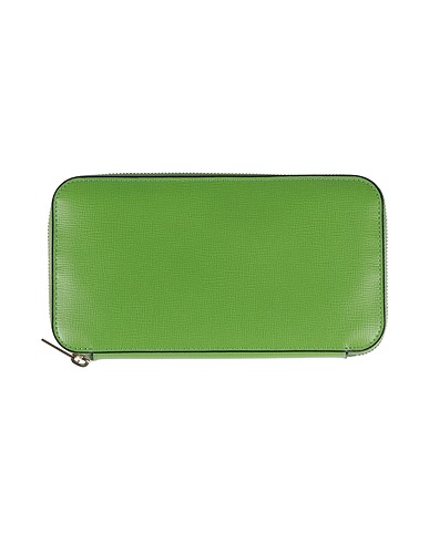 VALEXTRA Wallet Green 100% Leather